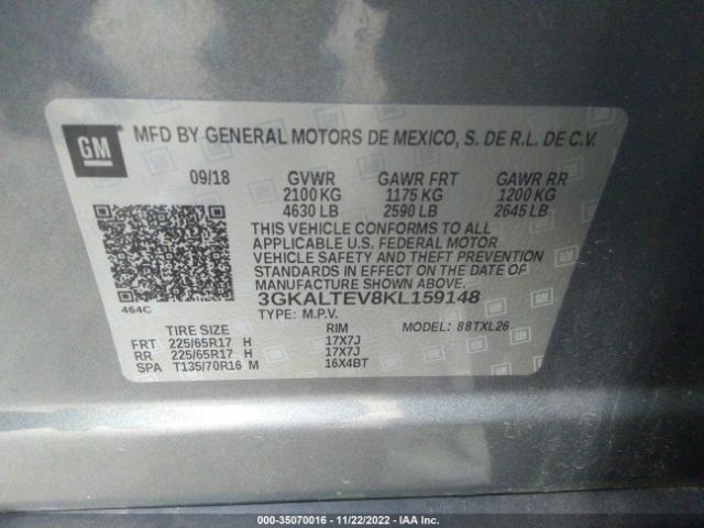 3GKALTEV8KL159148 GMC Terrain Sle