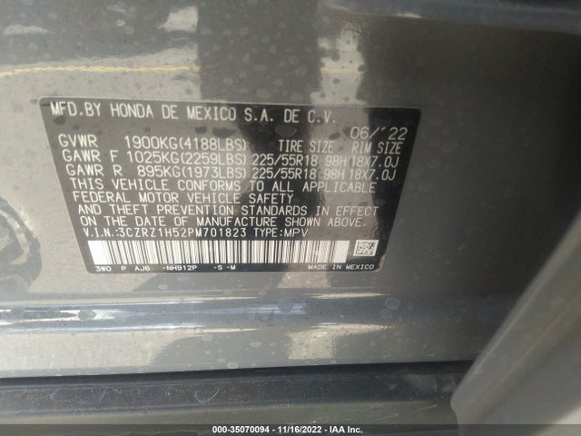2023 Honda HR-V, VIN: 3CZRZ1H52PM701823