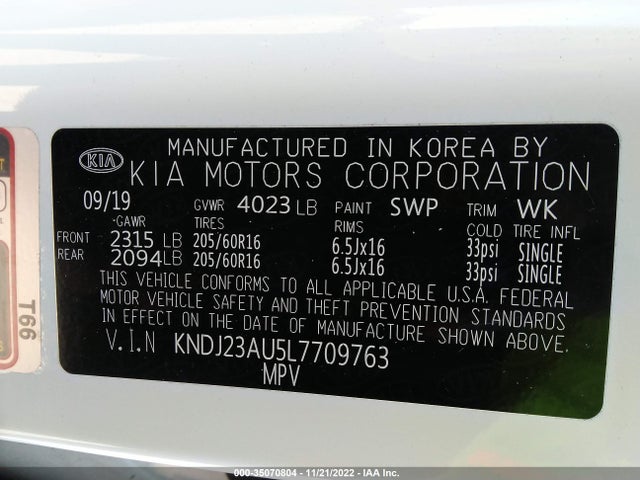 2020 Kia Soul, VIN: KNDJ23AU5L7709763