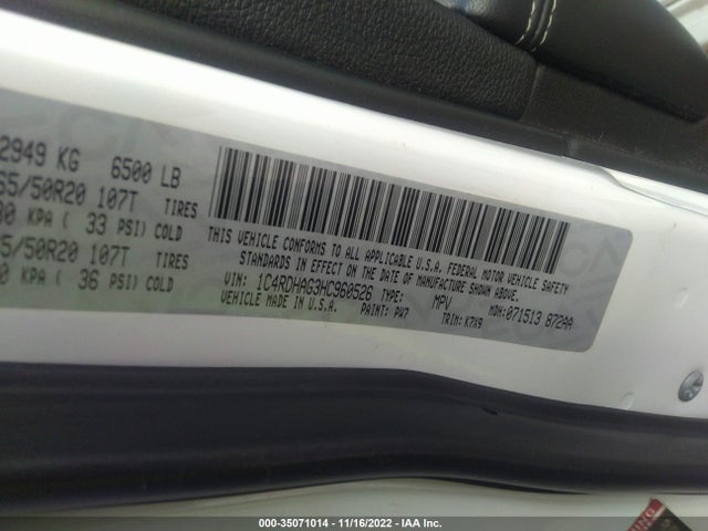 Dodge Durango Sxt 2017 1C4RDHAG3HC960526 Image 10