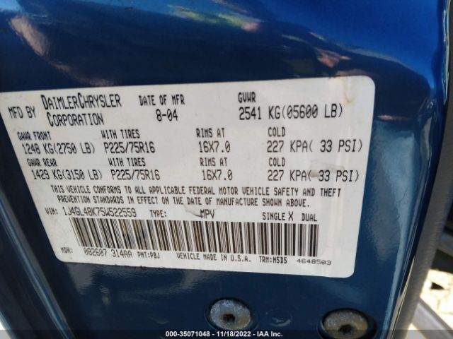 1J4GL48K75W522559 Jeep Liberty Sport