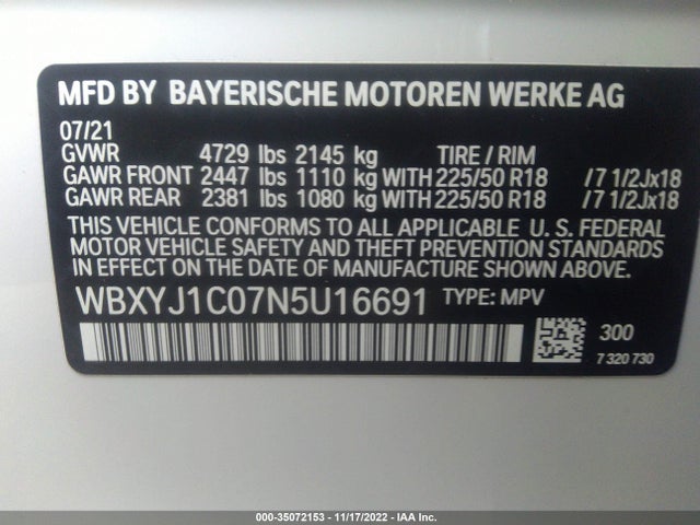 BMW X2 Xdrive28i 2022 аукцион фото