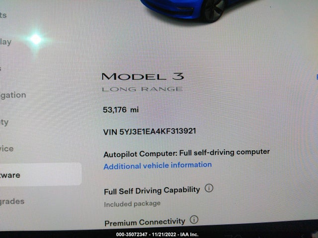 Tesla MODEL 3 2019 5YJ3E1EA4KF313921 Image 7