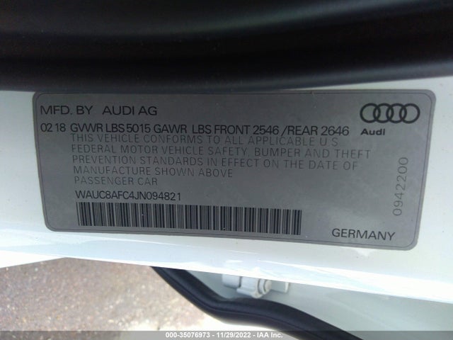 2018 Audi A6, VIN: WAUC8AFC4JN094821