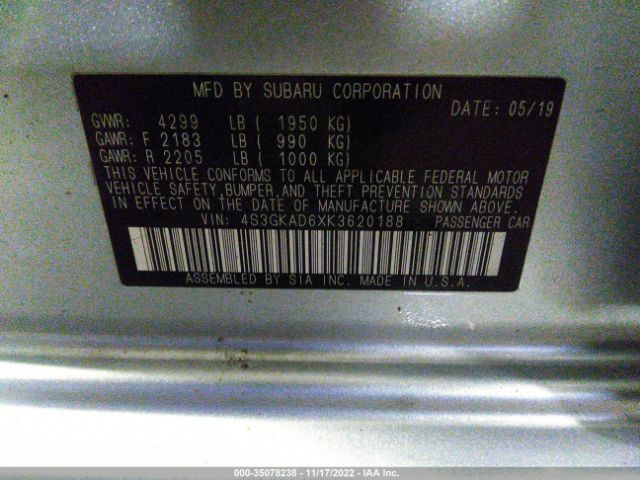 4S3GKAD6XK3620188 Subaru Impreza Premium