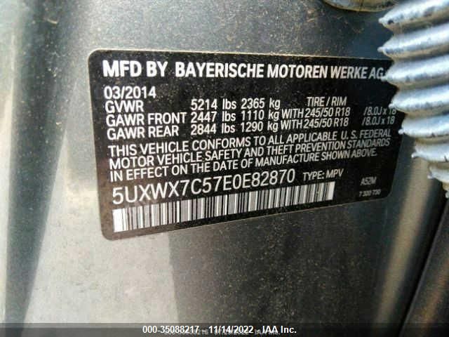 5UXWX7C57E0E82870 BMW X3 Xdrive35i