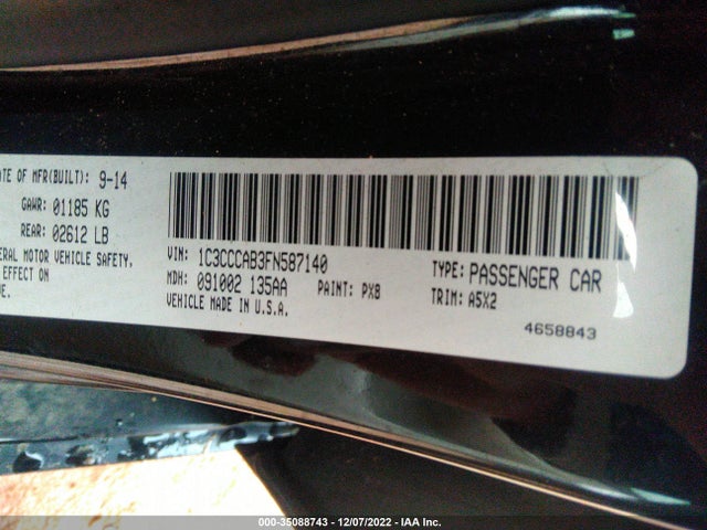Chrysler 200 Limited 2015 1C3CCCAB3FN587140 Image 9