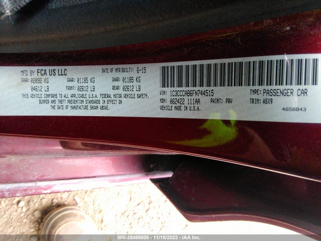 1C3CCCAB6FN744515 Chrysler 200 Limited