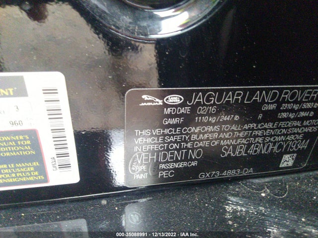 SAJBL4BN0HCY19344 Jaguar Xf 20d R-sport