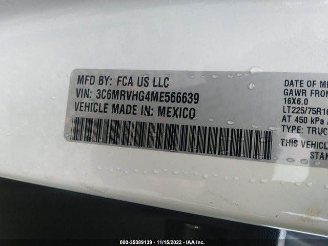 2021 Ram Promaster, VIN: 3C6MRVHG4ME566639