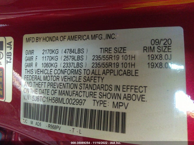 2021 Acura RDX, VIN: 5J8TC1H58ML002997