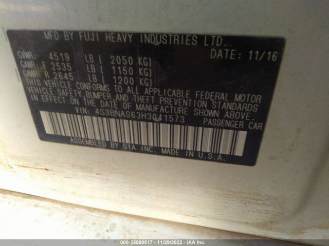 4S3BNAS63H3041573 Subaru Legacy Sport