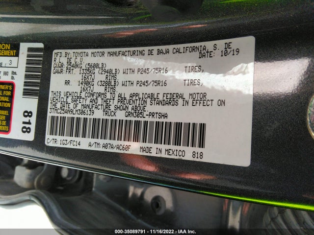 2020 Toyota Tacoma, VIN: 3TMCZ5AN9LM306139