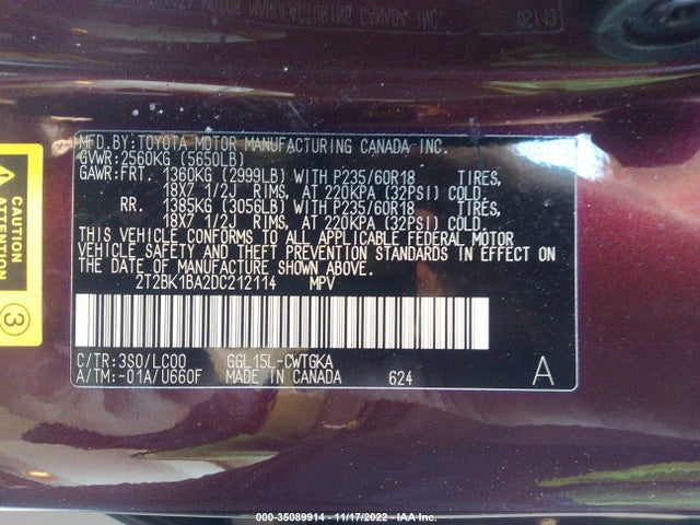 Lexus RX 2013 2T2BK1BA2DC212114 Image 10