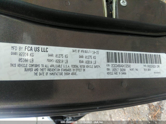 Dodge Charger Se 2016 2C3CDXBG4GH132502 Image 9