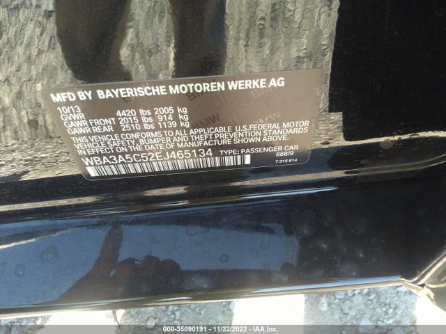BMW 3 Series 328i 2014 WBA3A5C52EJ465134 Image 10