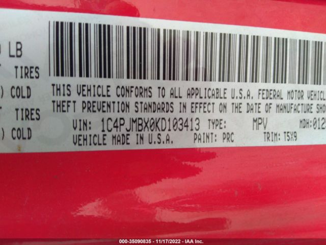 1C4PJMBX0KD103413 Jeep Cherokee
