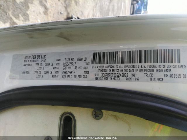3C6RR7KT5GG243863 RAM 1500 Express