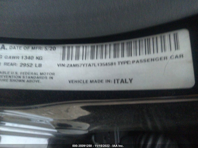 2020 Maserati Ghibli, VIN: ZAM57YTA7L1354581