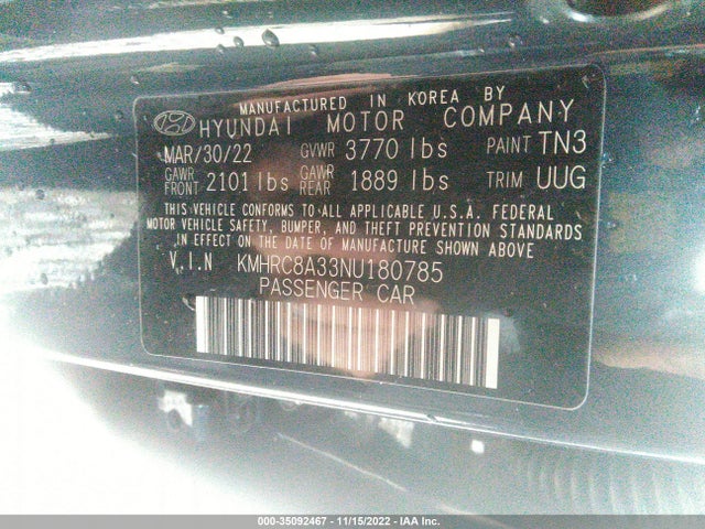 2022 Hyundai Venue, VIN: KMHRC8A33NU180785