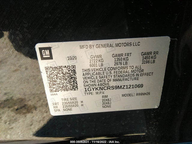 Cadillac Xt5 Fwd Premium Luxury 2021 1GYKNCRS9MZ121069 Image 9
