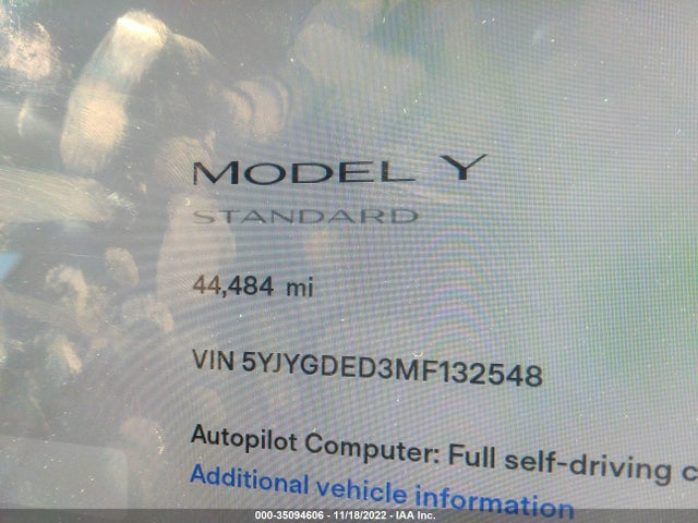Tesla Model Y Standard Range 2021 5YJYGDED3MF132548 Image 7
