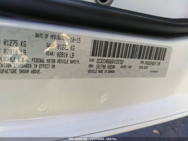 2C3CCABG6GH123722 Chrysler 300 300s