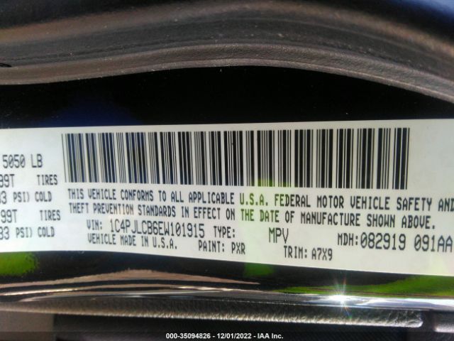 1C4PJLCB6EW101915 Jeep Cherokee Latitude