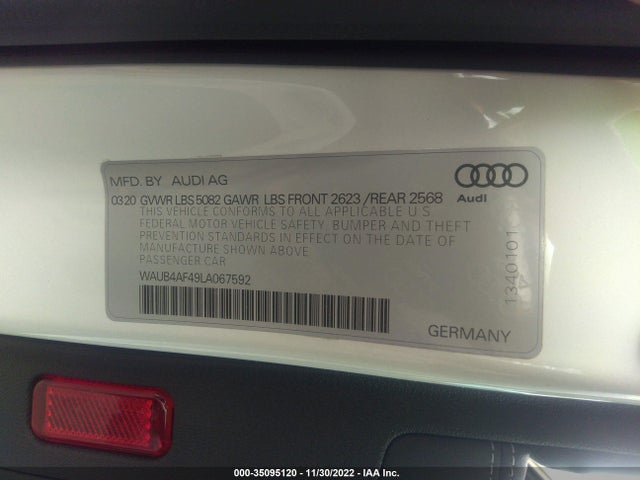 2020 Audi S4, VIN: WAUB4AF49LA067592
