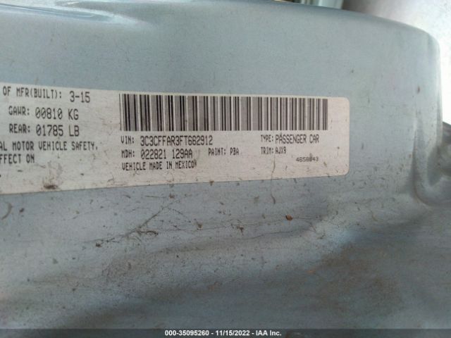 3C3CFFAR3FT662912 Fiat 500
