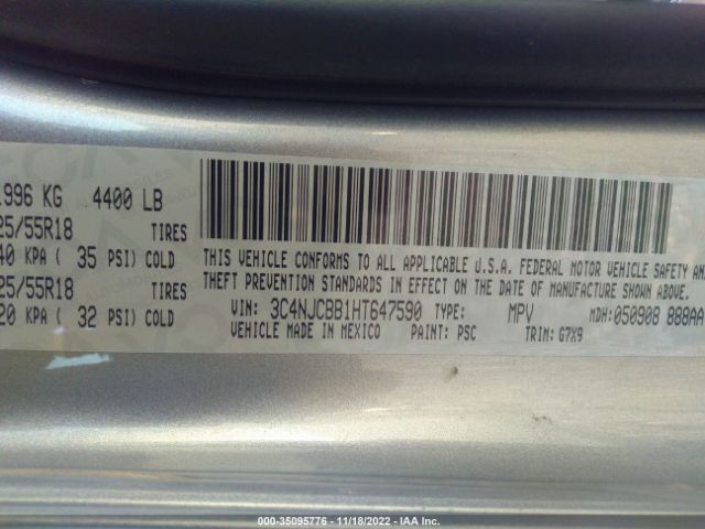 3C4NJCBB1HT647590 Jeep Compass Latitude