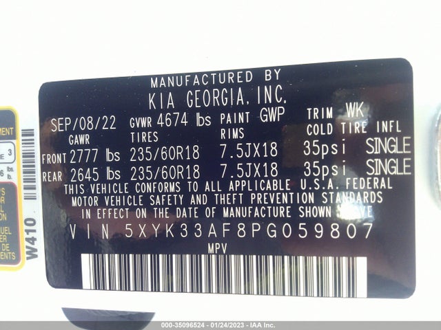 2023 Kia Sportage, VIN: 5XYK33AF8PG059807