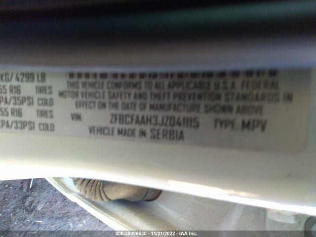 2018 Fiat 500L, VIN: ZFBCFAAH3JZ041115