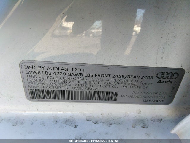 Audi A4 2.0t Premium Plus 2012 WAUEFAFL8CN019508 Image 9