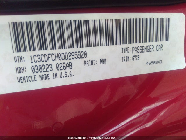 Dodge Dart Limited 2013 1C3CDFCH0DD295920 Image 9