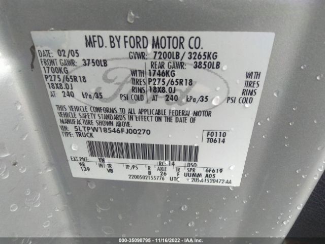 5LTPW18546FJ00270 Lincoln MARK LT