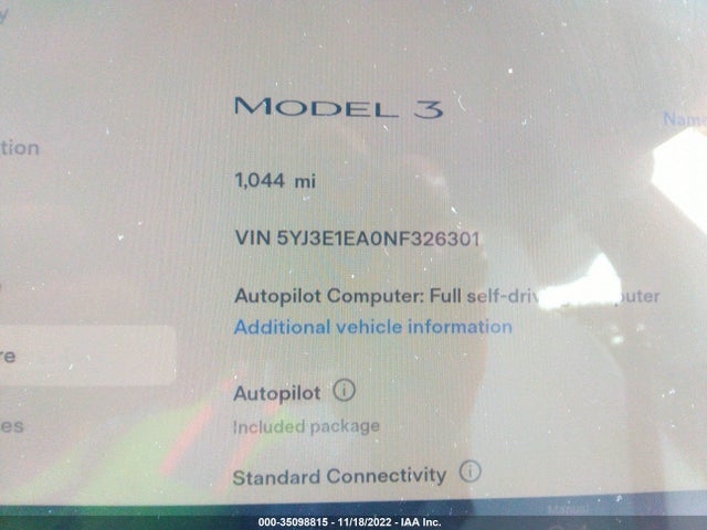 Tesla MODEL 3 2022 5YJ3E1EA0NF326301 Image 7