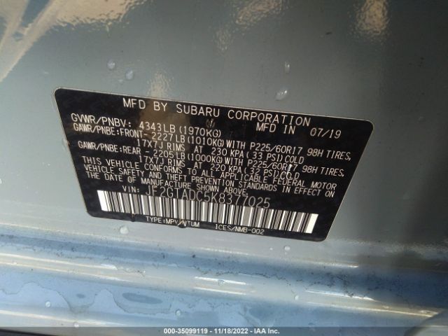 JF2GTADC5K8377025 Subaru Crosstrek Premium