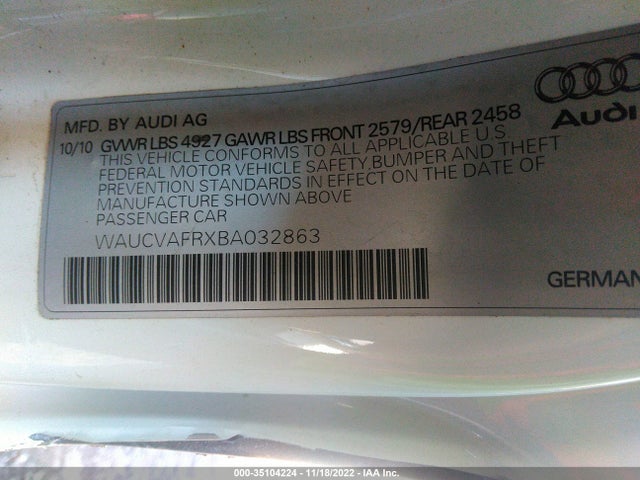 Audi S5 Premium Plus 2011 WAUCVAFRXBA032863 Image 9