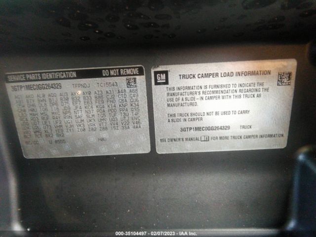 3GTP1MEC0GG264329 GMC Sierra 1500 Sle