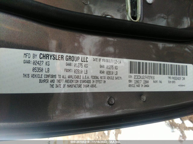 Dodge Charger Sxt 2015 2C3CDXJG1FH727016 Image 9