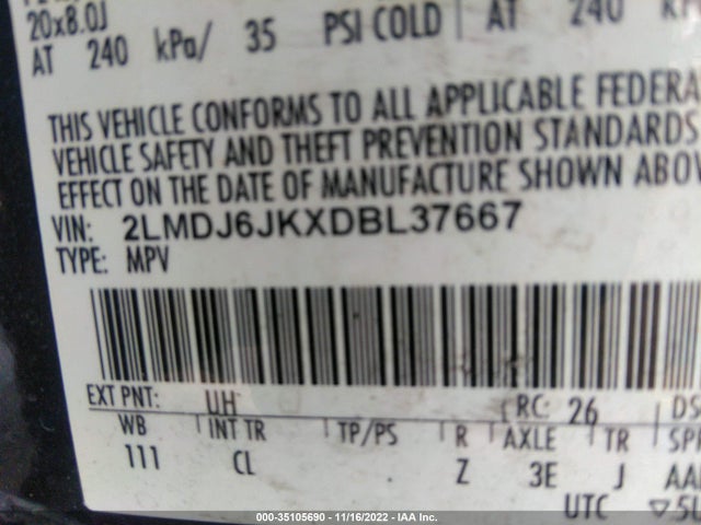 Lincoln MKX 2013 2LMDJ6JKXDBL37667 Image 10