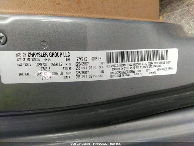 Dodge Grand Caravan Se 2014 2C4RDGBG1ER353326 Image 9