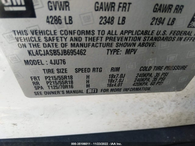 2018 Buick Encore, VIN: KL4CJASB5JB695462