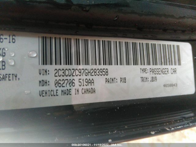 2C3CDZC97GH283958 Dodge Challenger Srt Hellcat
