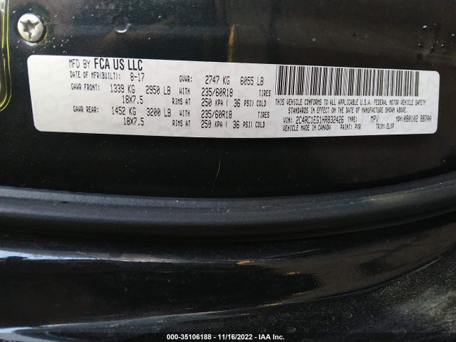 2C4RC1EG1HR832426 Chrysler Pacifica Touring-l Plus