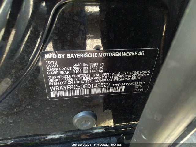 BMW 7 Series 750li Xdrive 2014 WBAYF8C50ED142529 Image 9