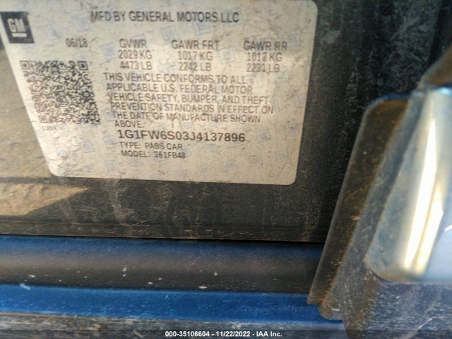 2018 Chevrolet Bolt EV, VIN: 1G1FW6S03J4137896