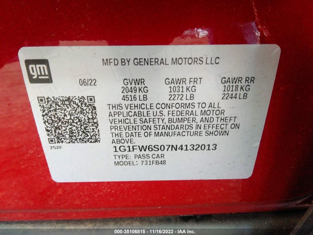 Chevrolet Bolt Ev 1lt 2022 1G1FW6S07N4132013 Image 9
