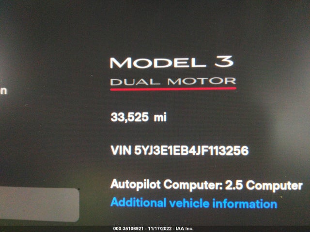 Tesla Model 3 Long Range 2018 5YJ3E1EB4JF113256 Image 8